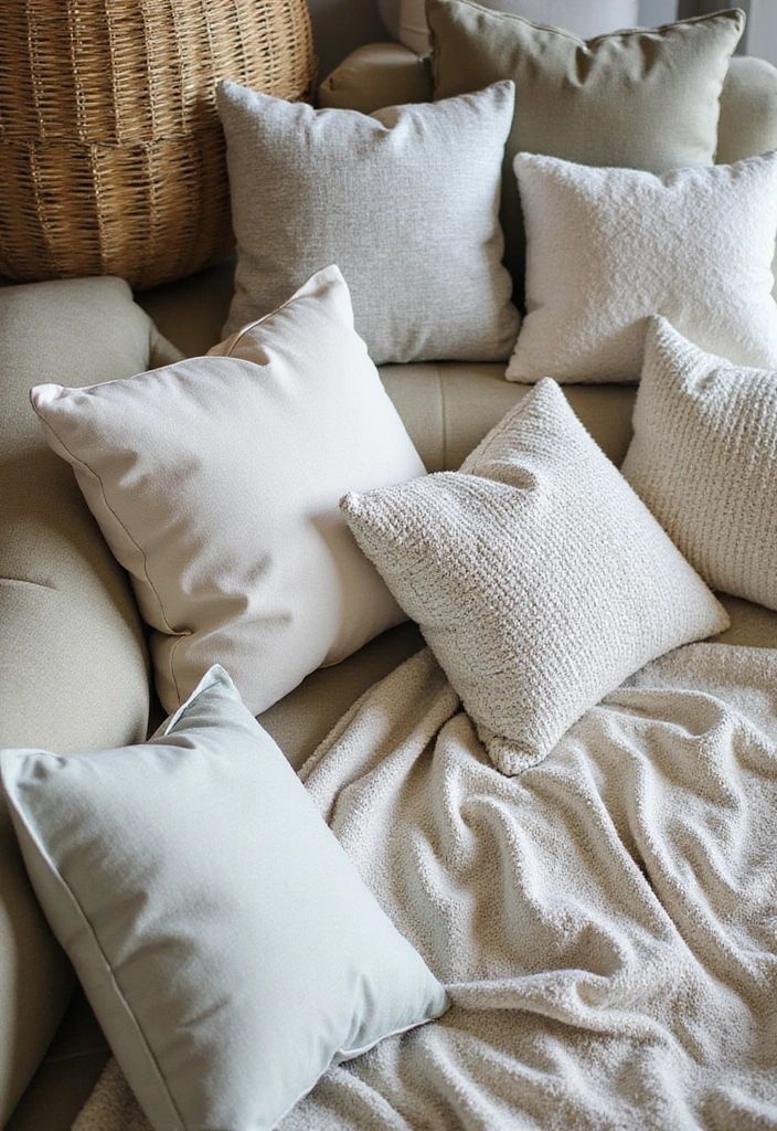 Textiles styled in a warm and considered interior