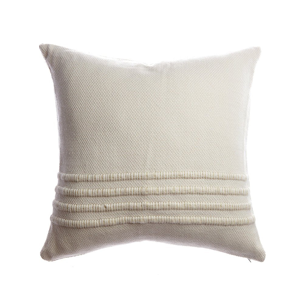 Ivory Handwoven Accent Pillow - Image 2