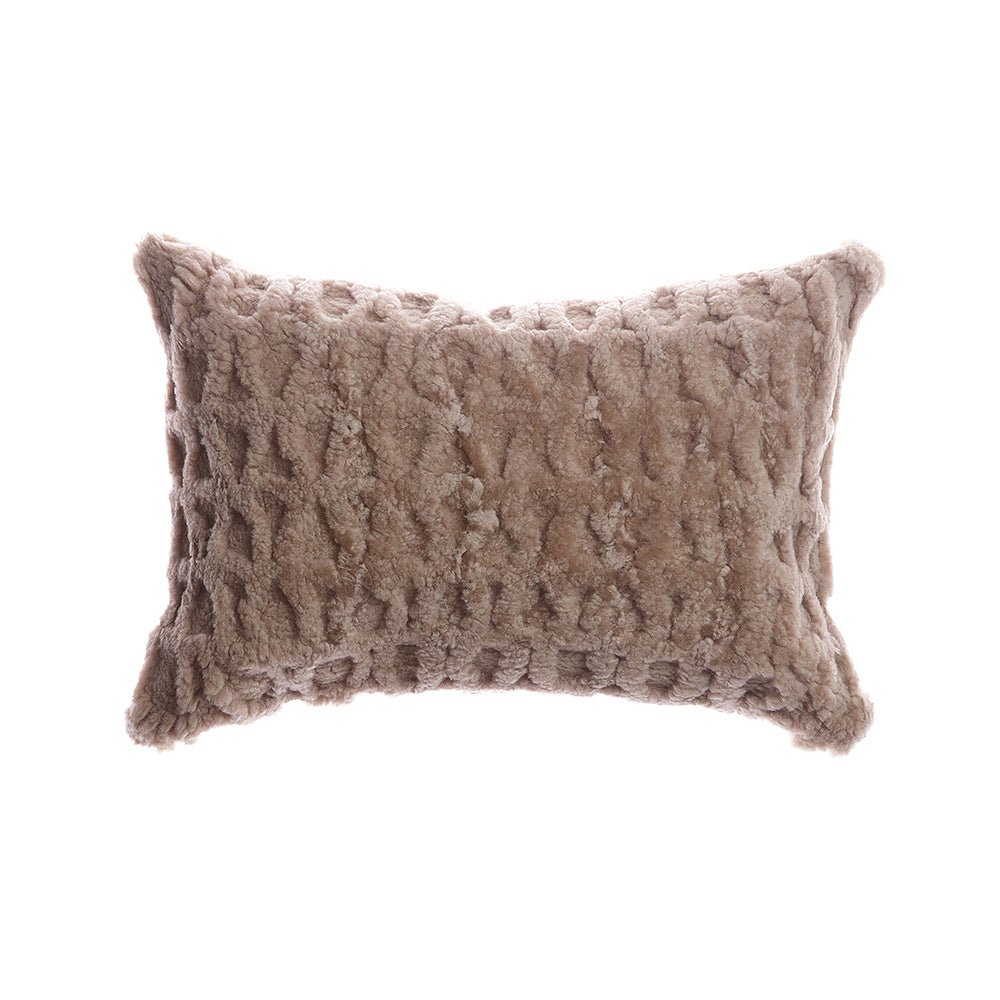 Handcrafted Sculpted Shearling Pillow - Image 5