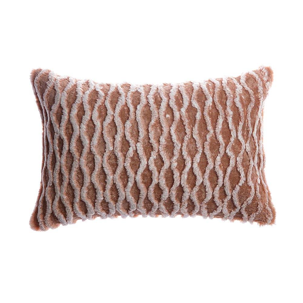 Sculpted Shearling Curve Pillow