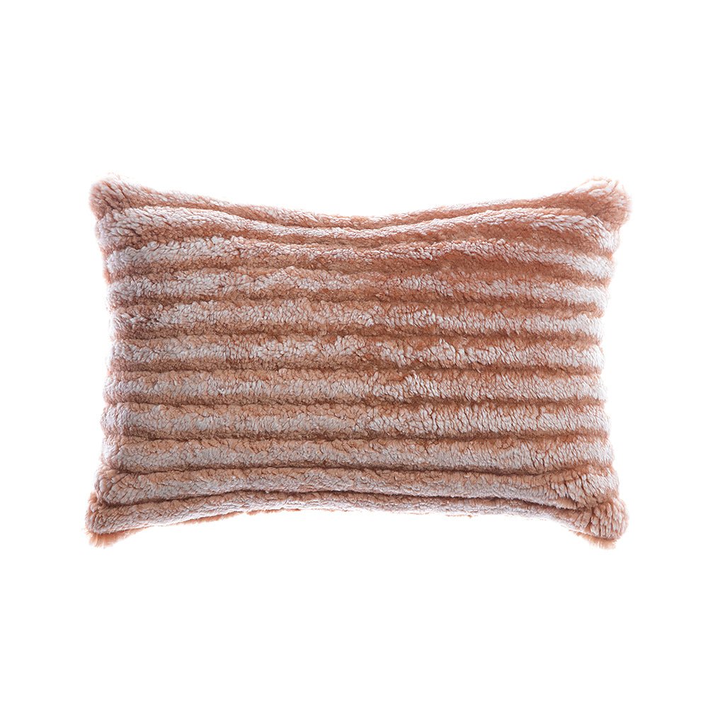 Striped Ultra Soft Shearling Pillow - Image 6