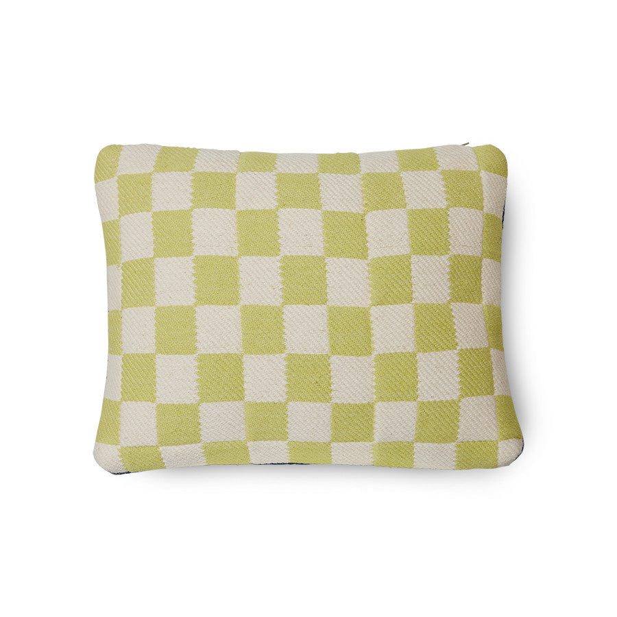 Checkered woven pillow Berries - Image 2