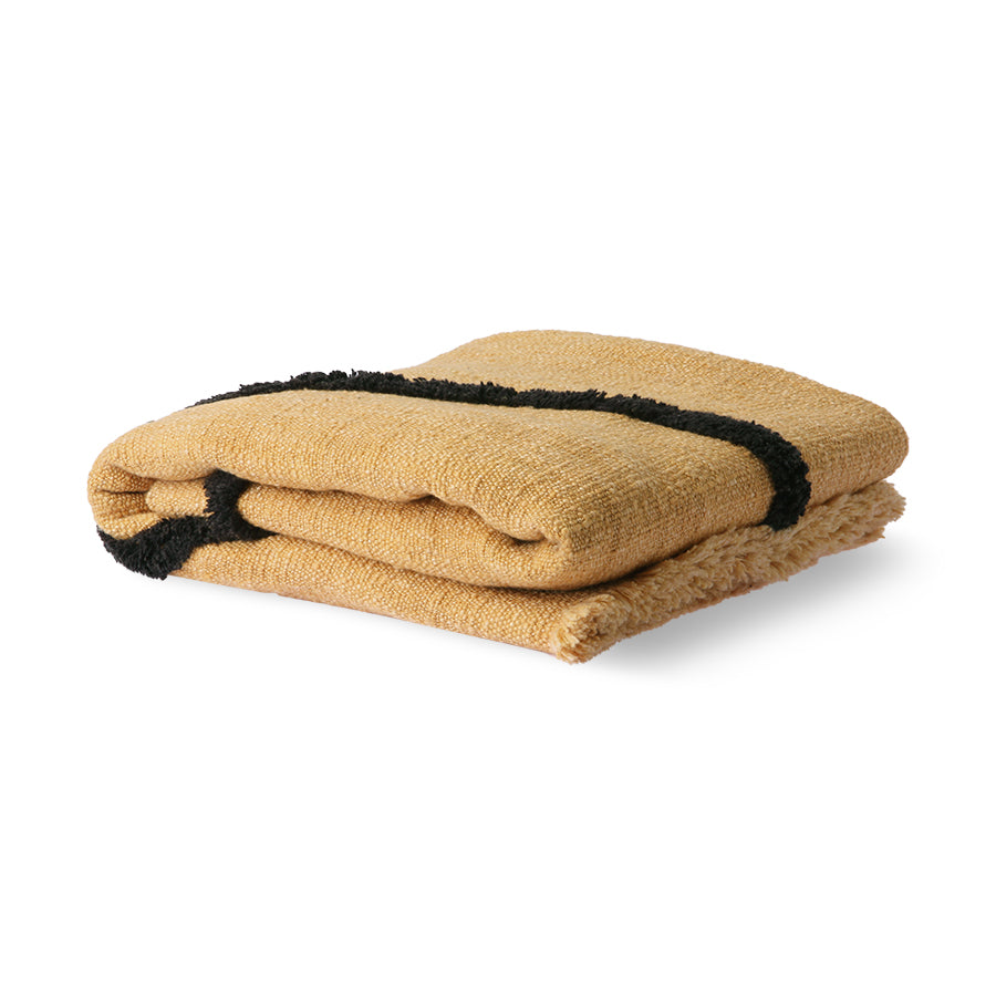Soft woven throw blanket - ochre - Image 2